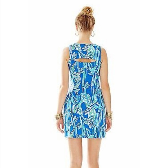 EUC LILY PULITZER Penelope Blue Crush Bamboo Dress - Picture 5 of 5